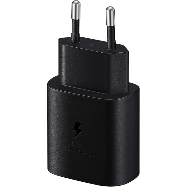 Samsung 25w ultrasnabbladdare, USB Type-c-port (utan kabel), svart