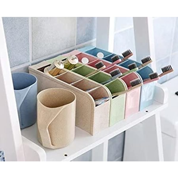 Wheat Straw Desk Pen Organizer Holder til kontor-/skoleartikler