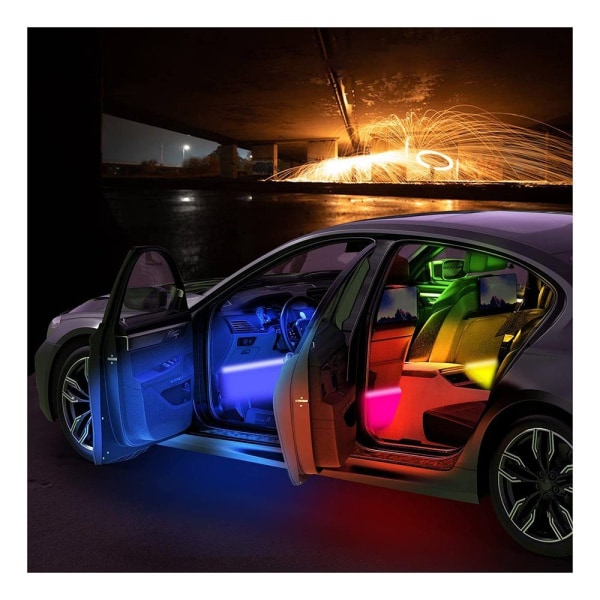 Bil Led interiörbelysning RGB Biltillbehör Interiörlister