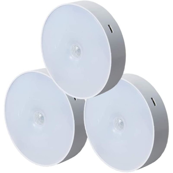 3-pack LED trådlös nattlampa rörelsesensor