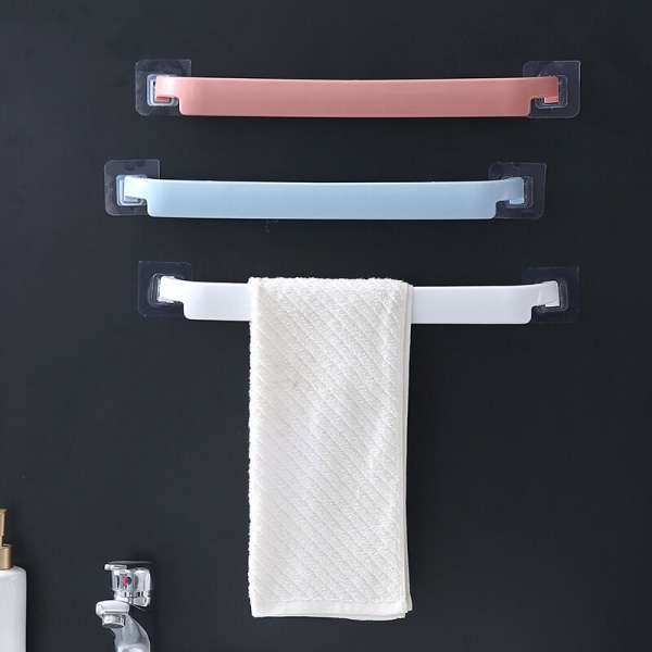 3 STK Vægmonteret håndklædestativ Gratis punch badeværelses håndklædestativ Hjemmesko opbevaringsstativ