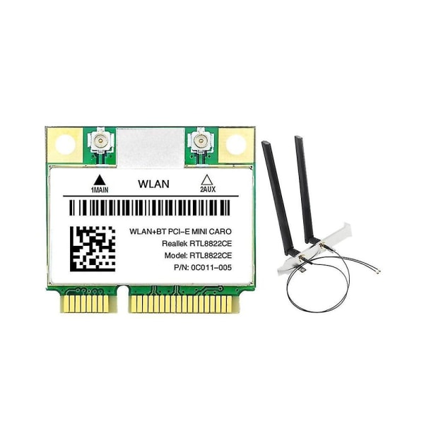 Rtl8822ce Wifi-kort med antenn 1200mbps 2,4g+5ghz 802.11ac Network Mini Pcie Bt 5.0 Stöd Lapto