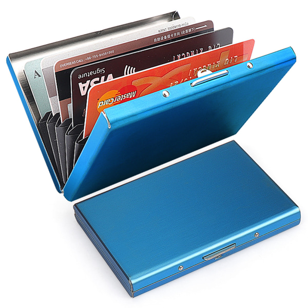Ruostumattomasta teräksestä valmistettu luottokorttipidike Case Unisex blue