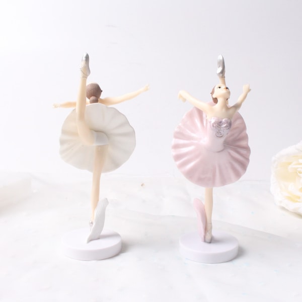 3 stk Kage Dekorativ Dekoration Ballet Dance Pige Dekoration white