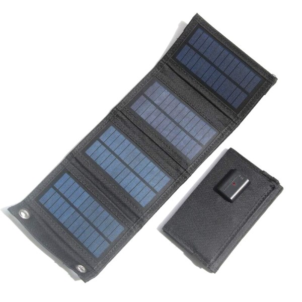 Solcellepanel i polykrystallinsk silisium, 145 × 95 × 25 mm, svart