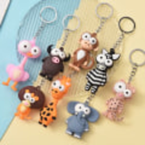 Cartoon Eyes Elephant Doll Keychain Animal Key Case Gift Cartoon Cute Keychain Elephant