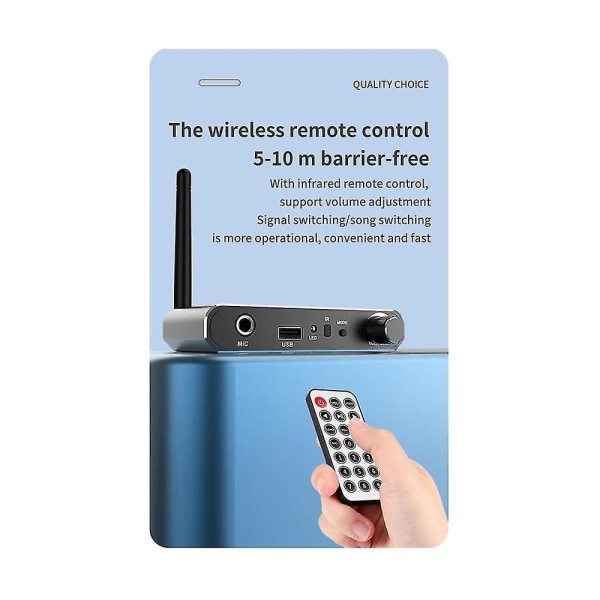 Hifi Bluetooth 5.2 Audio Receiver Coaxial/mic/usb U-disk Input 3,5mm/l R Rca Output Wireless Adapte