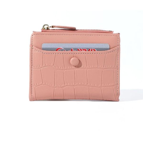 Trendig plånbok för kvinnor med stor kapacitet med multi kortplatser pink