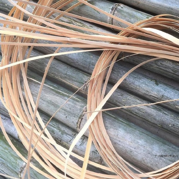 Platt polerad bambu remsor Siden Handgjorda fågelbur Stickmaterial 6 mm bredd