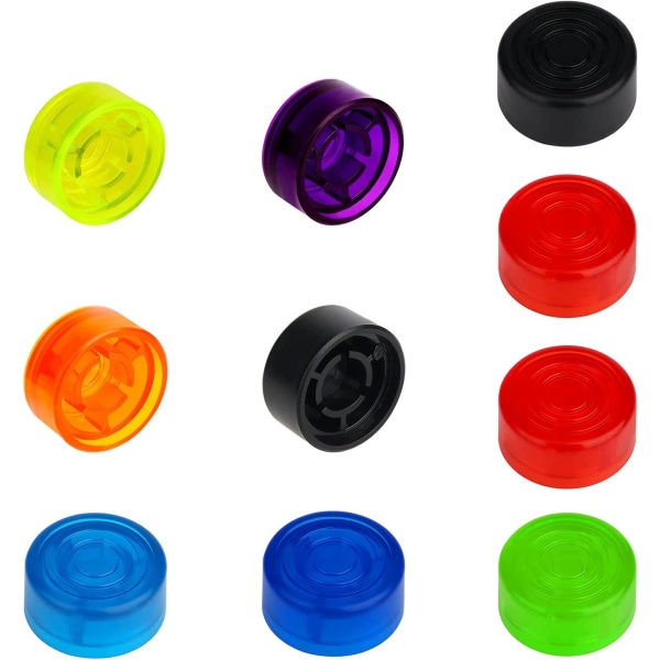 10-Pack gitareffekter Pedal toppdeksler, gitarbeskyttelseshetter (8 farger)