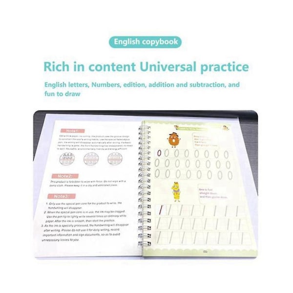 Children's Full English Practice Copybook Barns återanvändbara handskriftsövningsbok att lära sig