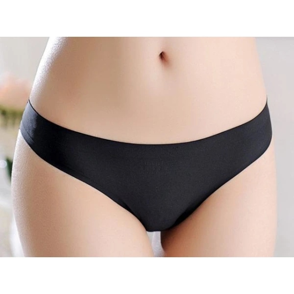 3-Pack Seamless No Invisible Thong Black L l