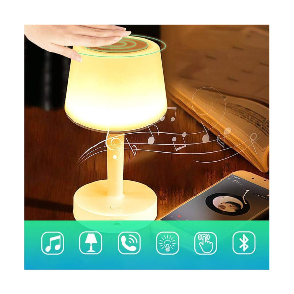 Bluetooth-høyttalerlampe Nattlampe LED Nattlys Bordlampe
