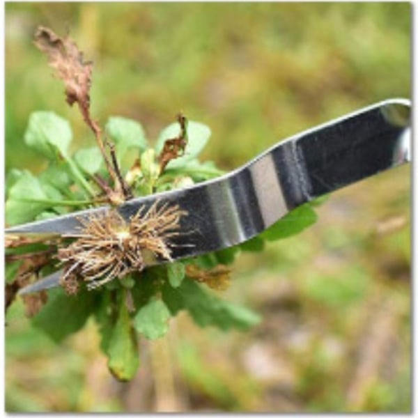 Utendørs bøyd gresstrekker i rustfritt stål kunst gressdrafter spade