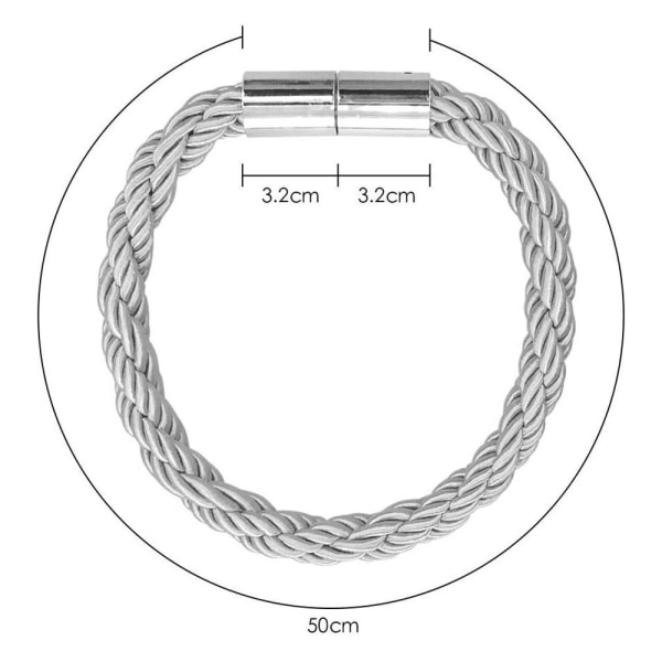 Magnetiske gardinbindinger, gardinbindinger, 2-delt bånd grå