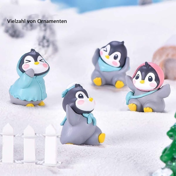 Pingviinihahmot, 6 kotisisustuseläinhahmon set
