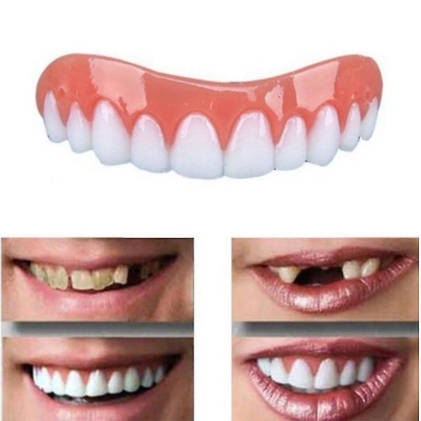 6-Pack Instant Faner Protes Bekväma övre Smile Teeth Temporära tandproteser