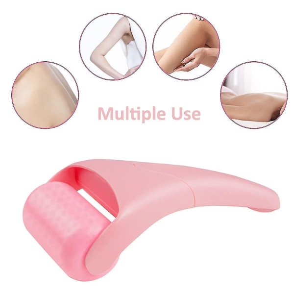 Pink PE silent face massagerulle kold komprimeringsinstrument