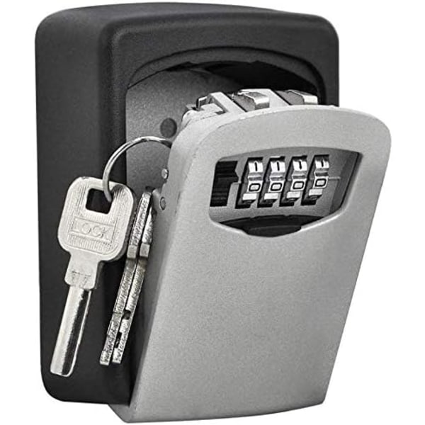 Politi Nøgleboks med høj sikkerhed Sikker nøgle Vægmonteret 4-cifrede nøgler Høj sikkerhed Sikker kombinationslås Butiksnøgler