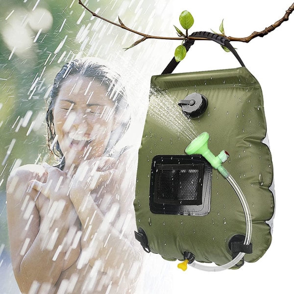 Solar Shower Bag 5 gallonaa/20L aurinkolämmitys Premium Camping