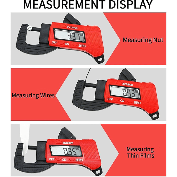 Måleværktøj til tykkelse Udskiftelige elektroniske digitale tykkelsesmålere til tråd
