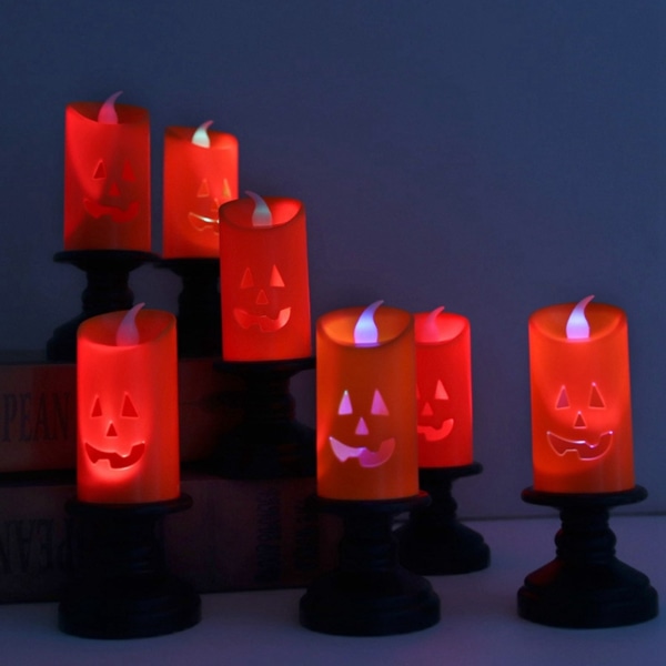 Halloween LED stearinlys Halloween dekoration 13 × 5,5 cm