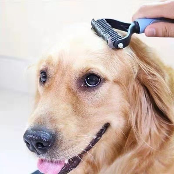 Pet Deknot Kam-hund Flytande hårvårdskam grön