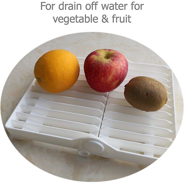 Sammenleggbart tørkestativ for grønnsaksfrukt og servise