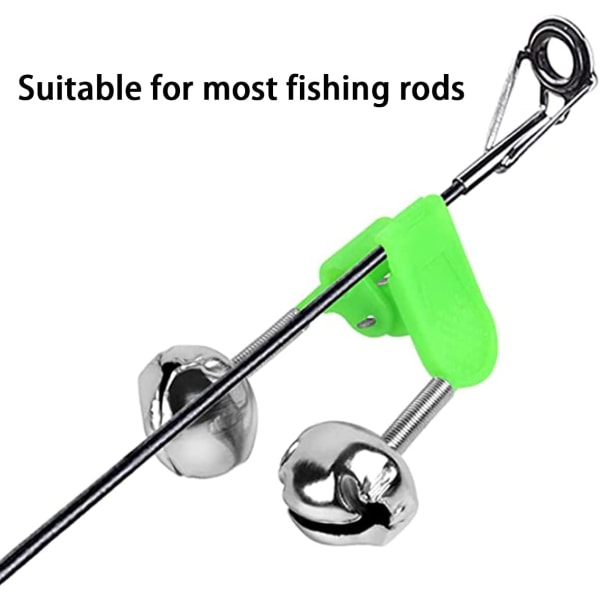 10 Fishing Rod Bite Alarm Twin Bells Takle Doble Alert Bells