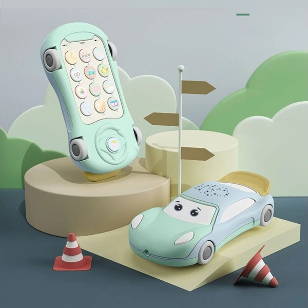 Projektori auto matkapuhelin lelu auto musiikki matkapuhelin projektori baby lelu auto vihreä green