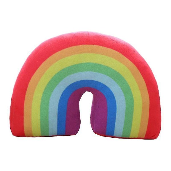 35 cm Kids Rainbow U-formad kudde Nackkudde Huvud sovleksak