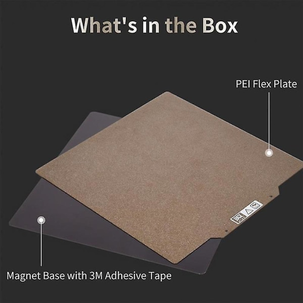 Dobbeltsidet Pei fjederstålplade tekstureret 235 mm belagt magnetisk base 3d-printerdele til 3 Pro