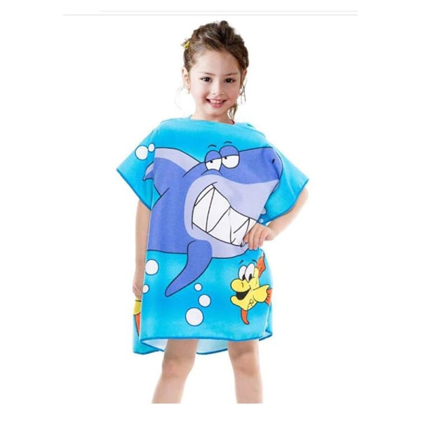Poncho-handduk med huva för barn Strandbadhandduk för småbarn
