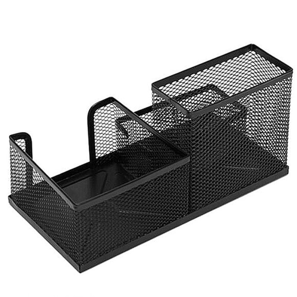 Organizer Multifunksjonell metallpenn Desktop Organizer Svart