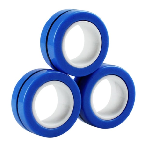 Magnetisk ring/fingertopsleksak - Magnetisk boll - (set med 3)