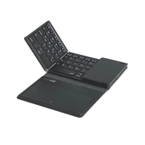 Foldbart trådløst Bluetooth-tastatur med touchpad Ultra-slankt foldebart lommetastatur til Ios, andro