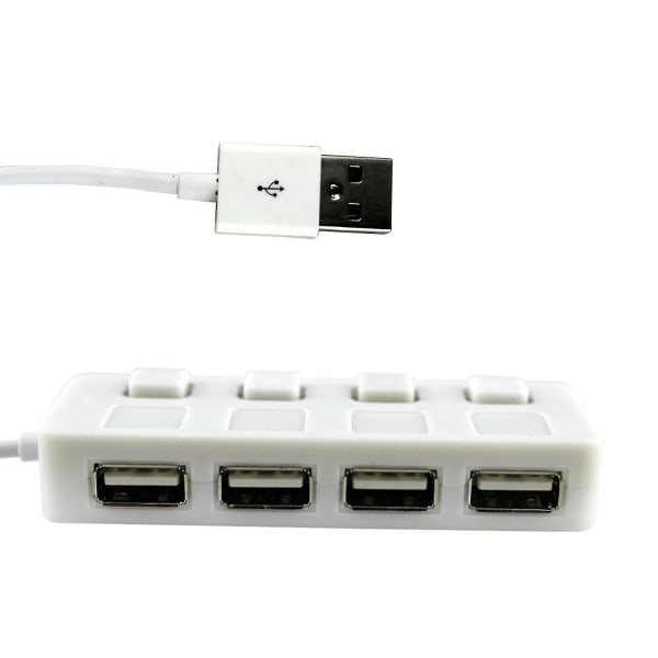 4-porttinen USB 2.0 -sovitin, nopea multi power white