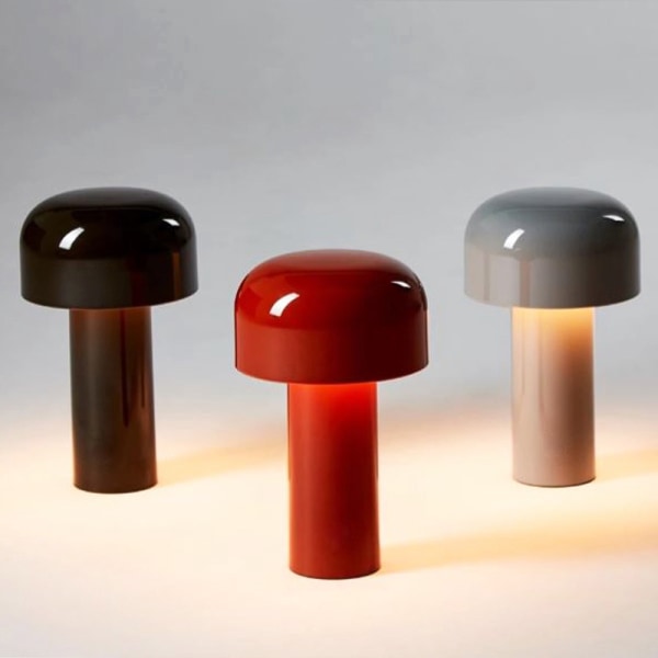LED Creative Mushroom Laddningsbordslampa 3w Nivå 3 Metall Nattljus blue