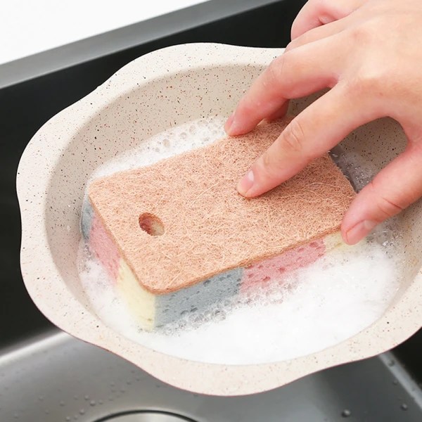 disksvampar kök disksvamp Kitchen uses 10 cabbage sponges, double sided cleaning sponge weighing