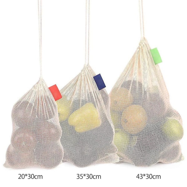 Reusable Cotton Mesh Net Vegetable Vegetable Storage