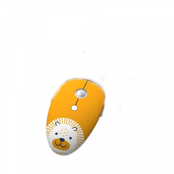 Tecknad trådlös mus Mute-spel Optoelektronisk bärbar yellow