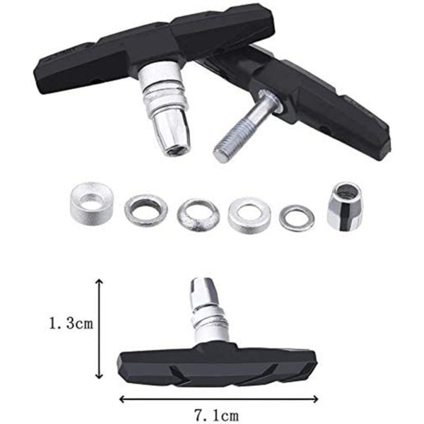 Cykel V-bromsbelägg, Hög bromsprestanda, Hållbar, Precis