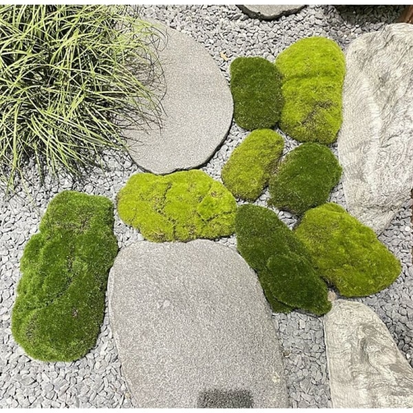 Konstgjord växthäck Simulering av ljusgrön mossa, konstgjord mossa