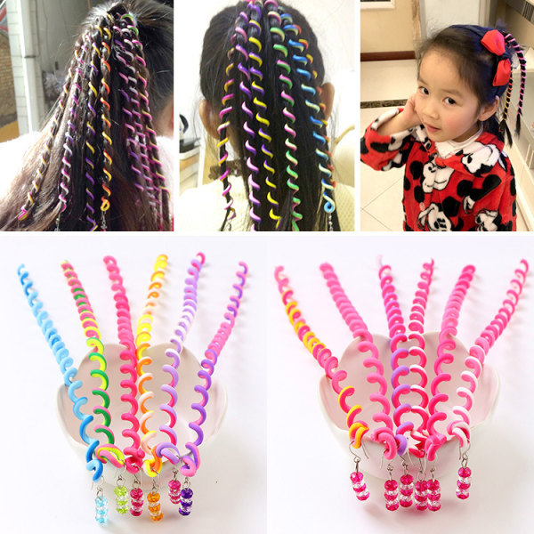12st Colorful Twist-håraccessoarer, Rhinestone-håraccessoarer för flickor, DIY-frisyretillbehör