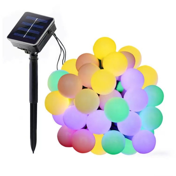 50 LED Solar String Lights Outdoor Camping Color Light Strip