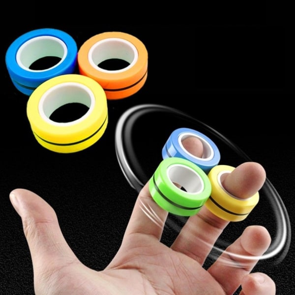 Fidget Spinner Leksaker för vuxna och barn Stress relief - Fingertoppsringar blue