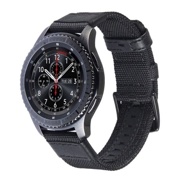 Nylonrem Armbånd - Til Samsung Galaxy Watch S3 Frontier 46mm black