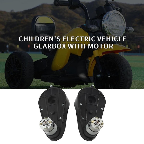 2 stk 550 Universal børne elbil gearkasse med motor, 12vdc motor med gearkasse, børnekørsel