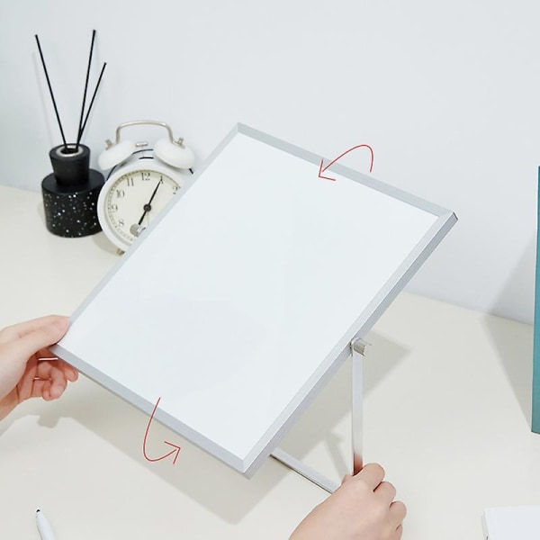 White Board Dry Erase Staffli Magnetisk Whiteboard med stativ Dubbelsidiga anslagstavlor Desktop Väggmonterad med 1st raderbar penna 2st magneter för ritning