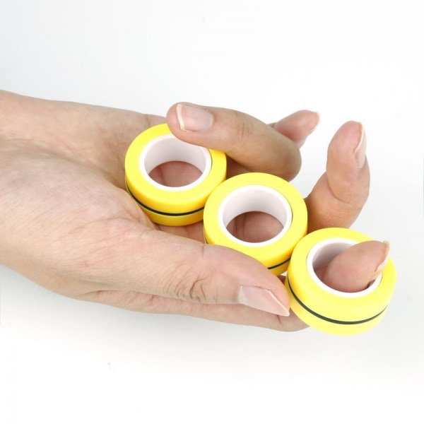 Fidget Spinner Leker for voksne og barn Stress Relief - Fingertuppringer yellow